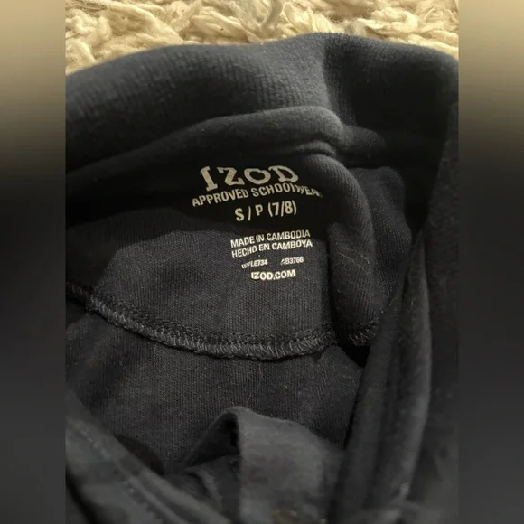 Classic Blue IZOD Girls Polo Shirt Sz 7 8 School Uniform - Picture 2 of 5